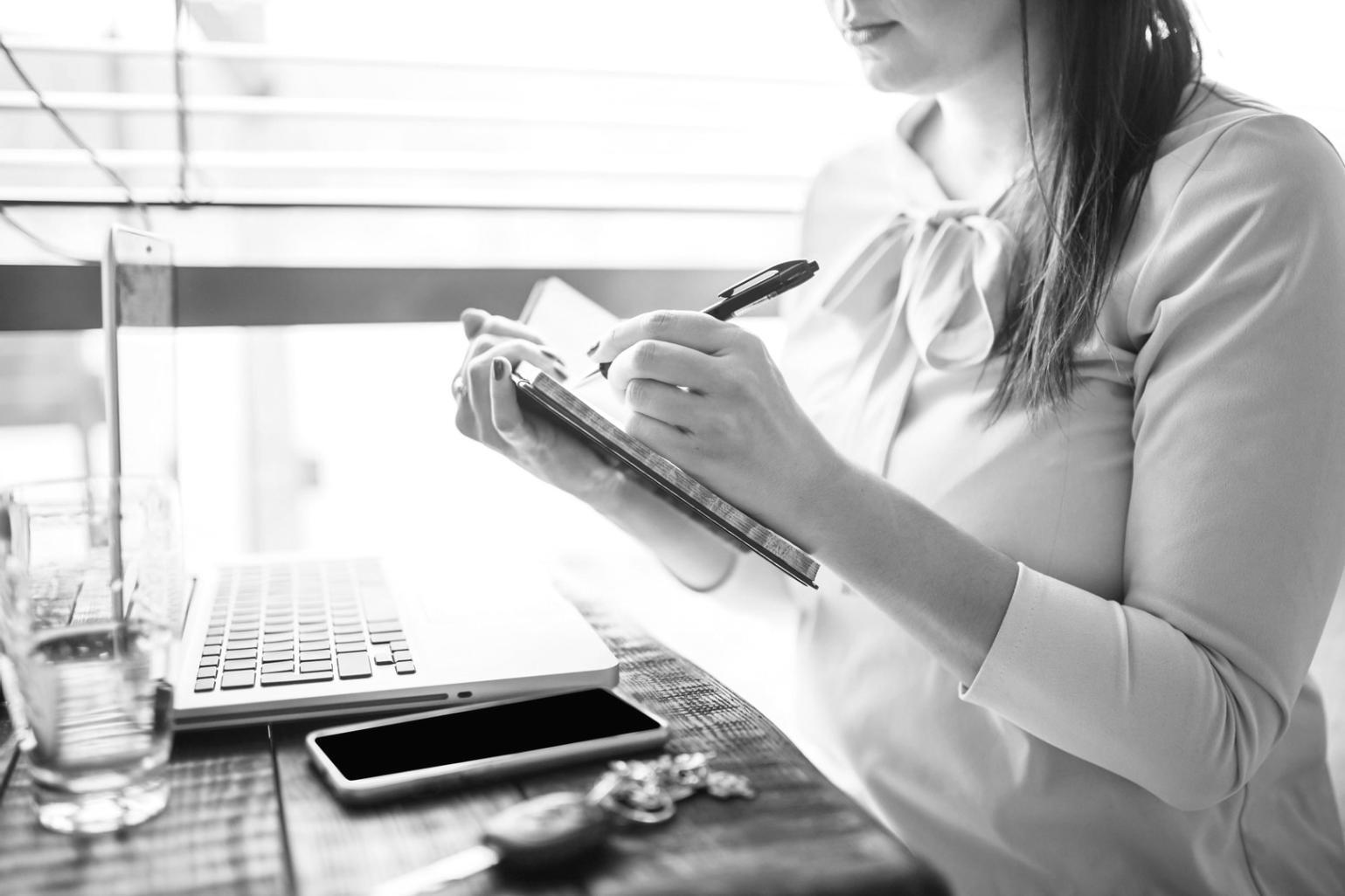 Modern financial analysis workspace with budget tracking tools