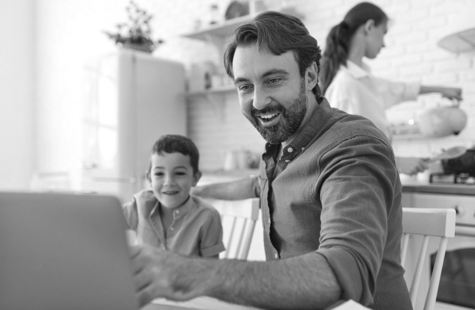 Financial analyst working with budget spreadsheets and trend graphs